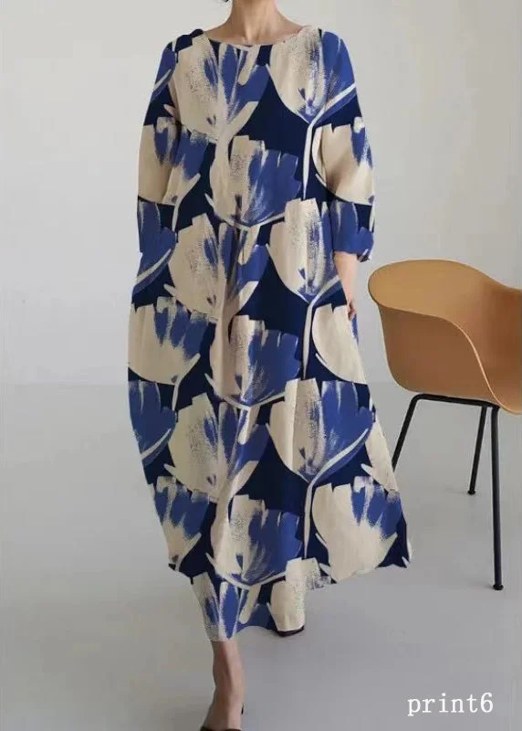 Athleisure Style Sale Flower print6 Cotton Dresses Pockets Patchwork Spring