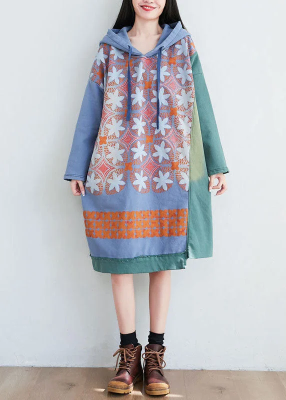 Best-Selling Outfits Now At Exclusive Promotional Prices Women Green Hooded Print Cotton Mid Dresses Spring Best-Selling Outfits Now At Exclusive Promotional Prices Women Green Hooded Print Cotton Mid Dresses Spring