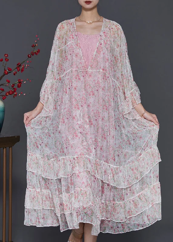 Timeless Classics Bohemian White Oversized Patchwork Chiffon Beach Dress Flare Sleeve Timeless Classics Bohemian White Oversized Patchwork Chiffon Beach Dress Flare Sleeve