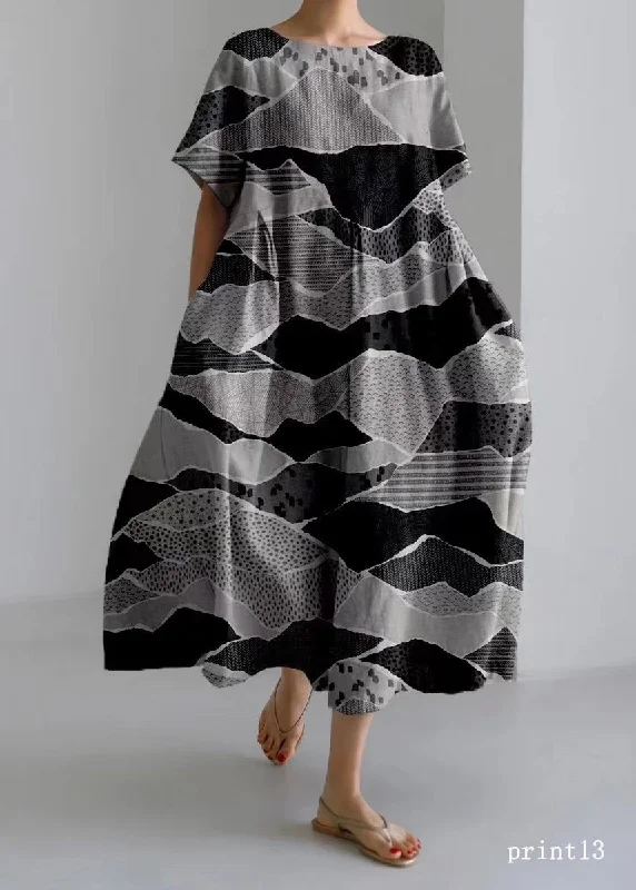 Hot Brand Discounts Flower print13 Cotton Dresses Pockets Patchwork Spring