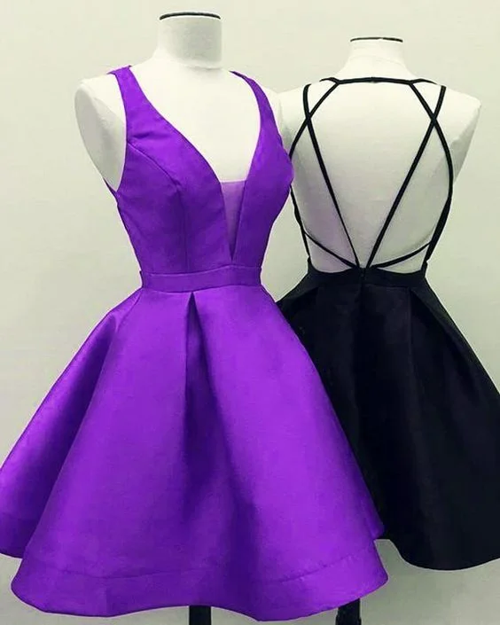 Effortless Chic for Women Womens Strappy Back Homecoming Dresses Short Prom Gowns S2659 Effortless Chic for Women Womens Strappy Back Homecoming Dresses Short Prom Gowns S2659