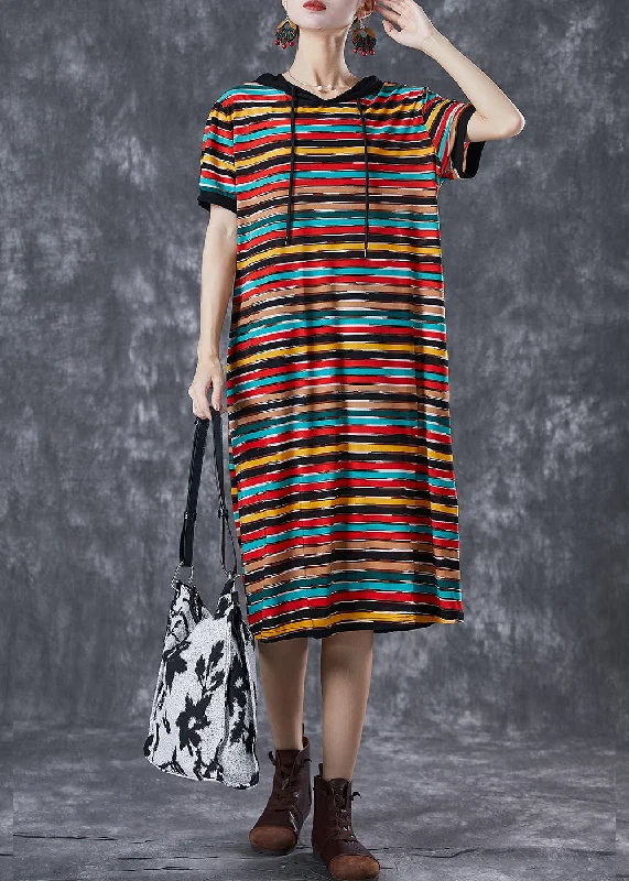 The Fashion Sale You've Been Waiting For Is Here DIY Rainbow Hooded Striped Chiffon Robe Dresses Summer The Fashion Sale You've Been Waiting For Is Here DIY Rainbow Hooded Striped Chiffon Robe Dresses Summer