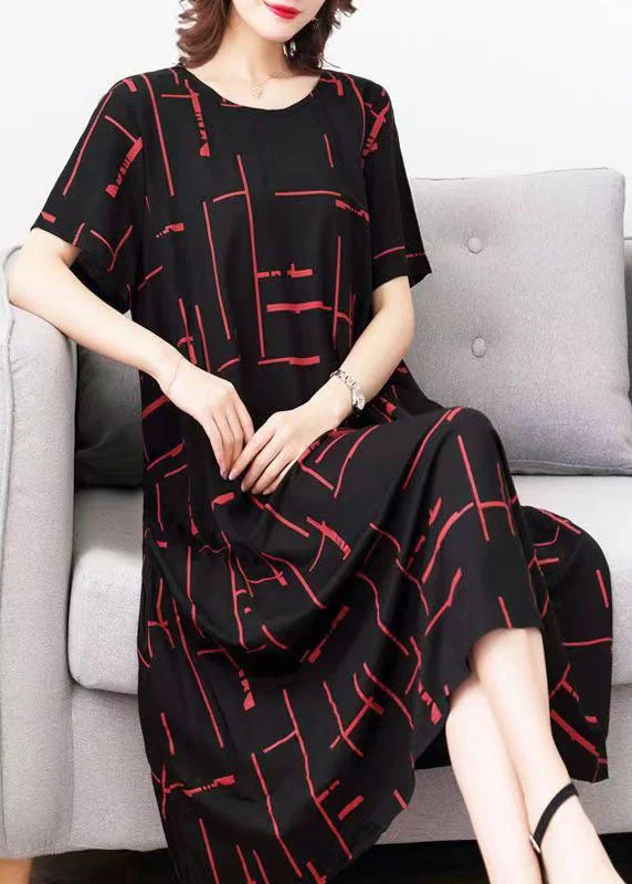 Special Savings Just For You Stylish Black O Neck Striped Patchwork Cotton Dresses Summer Special Savings Just For You Stylish Black O Neck Striped Patchwork Cotton Dresses Summer