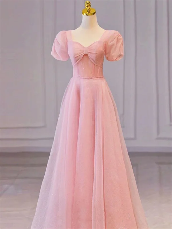 Fashionable Casual Tops princess ball gown Square neck evening dress Floor length Short puffy sleeve formal dress S2648 Fashionable Casual Tops princess ball gown Square neck evening dress Floor length Short puffy sleeve formal dress S2648