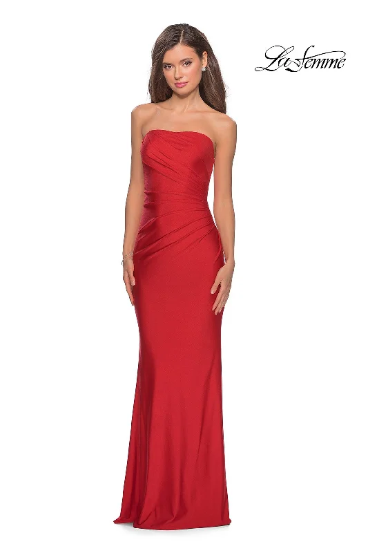 Feminine Dresses for Women in Bold Prints La Femme 28269 Dress