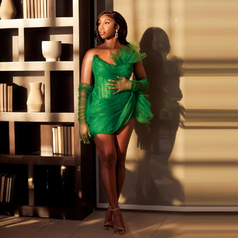 Sophisticated Women's Fashion Modern Mesh Ruffles Africa Prom Dress NO Golves Sexy Tiered Tulle Mini Cocktail Party Gowns Plus Size Puffy Short Evening Gowns Sophisticated Women's Fashion Modern Mesh Ruffles Africa Prom Dress NO Golves Sexy Tiered Tulle Mini Cocktail Party Gowns Plus Size Puffy Short Evening Gowns
