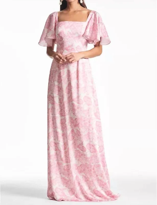 Women's Clothes For Special Occasions Aurora Gown In Rouge Damask Rose