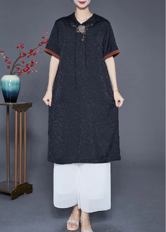 Huge Savings On Must-Have Clothing Essentials DIY Black Embroideried Hollow Out Silk Vacation Dresses Summer Huge Savings On Must-Have Clothing Essentials DIY Black Embroideried Hollow Out Silk Vacation Dresses Summer