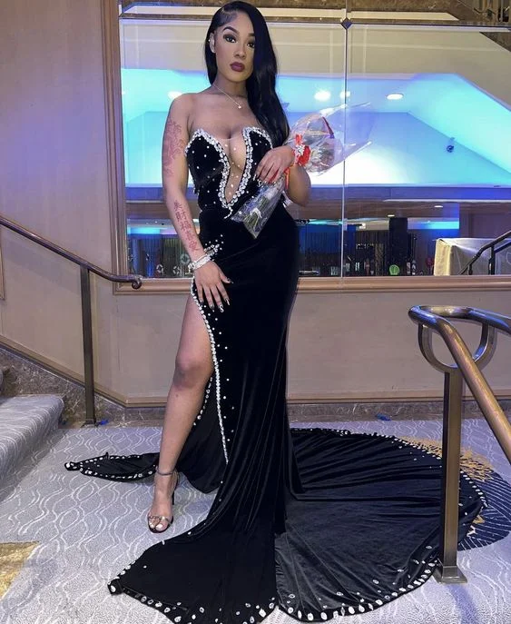 Charming Women's Outfit For Special Occasions Black Prom Dresses Long Mermaid Formal Party Gowns Evening Dress S2441 Charming Women's Outfit For Special Occasions Black Prom Dresses Long Mermaid Formal Party Gowns Evening Dress S2441