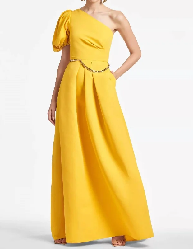 Modern Women's Clothes Soleil Gown In Yellow
