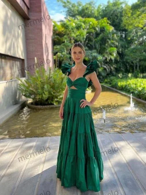 Comfortable Casual Wear New arrive green prom dress Evening Gown Long Prom Dresses