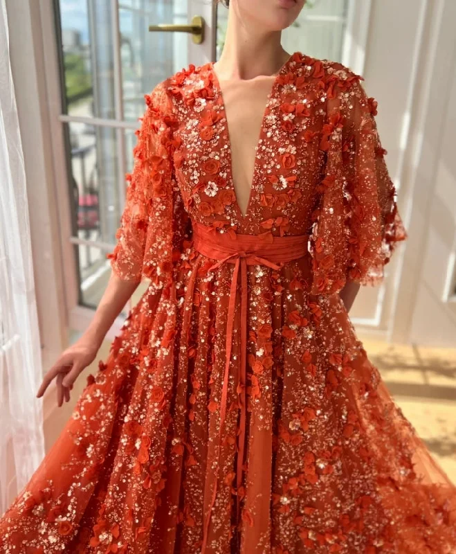 Women's Vintage-Inspired Clothing Glitter A Line Evening Dress Charming Appliques Beading Cocktail Half Sleeves Customized Luxurious Party Birthday Prom Gown Women's Vintage-Inspired Clothing Glitter A Line Evening Dress Charming Appliques Beading Cocktail Half Sleeves Customized Luxurious Party Birthday Prom Gown