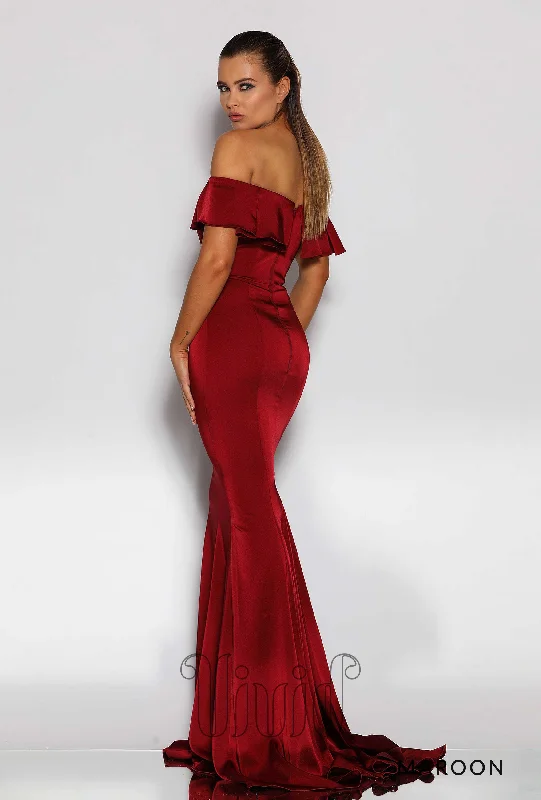 Women's Holiday Clothes Paula Gown Sample Maroon