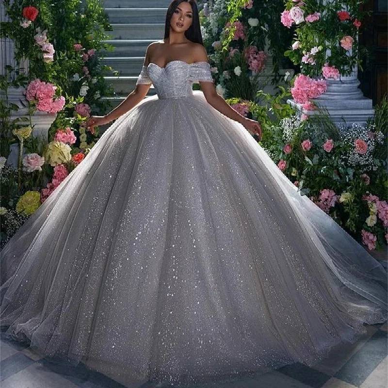 High-End Women's Apparel Luxury Sweetheart Ball Gown Quinceanera Dress Shiny Tulle Off Shoulder Beach Princess vestidos quinceañera 2024 modernos Party ف High-End Women's Apparel Luxury Sweetheart Ball Gown Quinceanera Dress Shiny Tulle Off Shoulder Beach Princess vestidos quinceañera 2024 modernos Party ف
