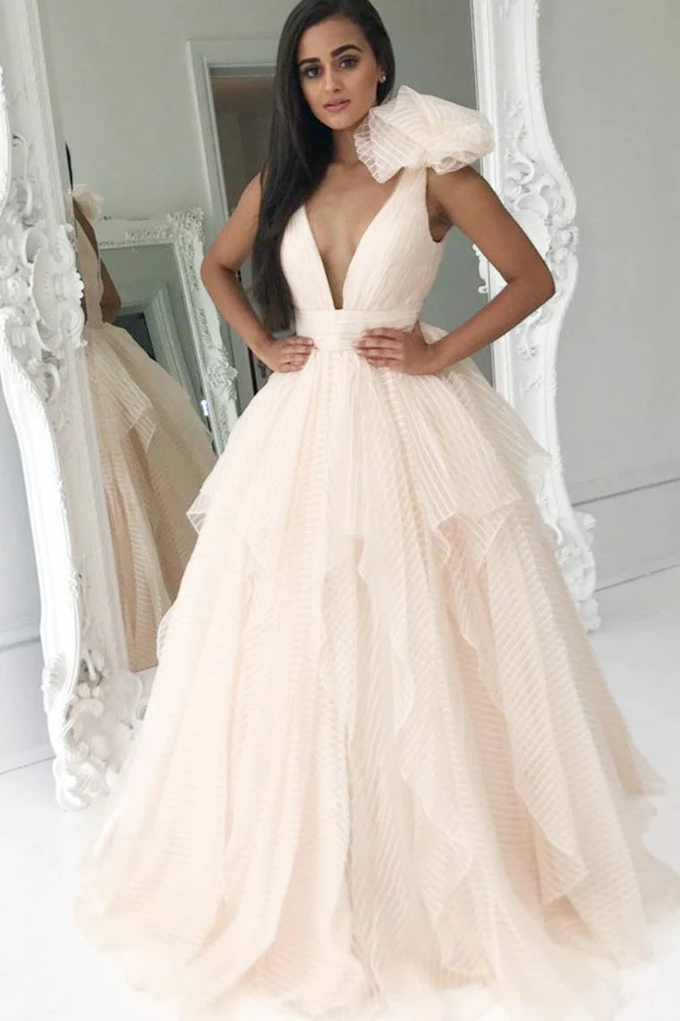 Women Wear Brands Elegant Deep V-Neck Pink Ball Gown Princess Prom Dresses Quinceamera Dresses Women Wear Brands Elegant Deep V-Neck Pink Ball Gown Princess Prom Dresses Quinceamera Dresses