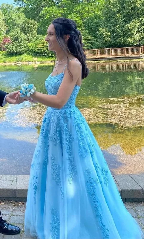 Women's Online Clothing Boutique Blue Lace Prom Dress Long, Formal Ball Dress, Evening Dress, Dance Dresses, School Party Gown S3237 Women's Online Clothing Boutique Blue Lace Prom Dress Long, Formal Ball Dress, Evening Dress, Dance Dresses, School Party Gown S3237