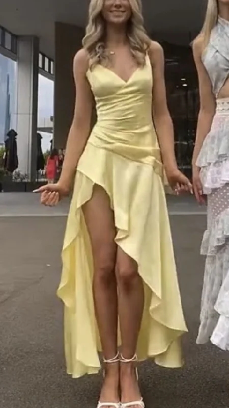 Classic Women's Clothing Styles Yellow Prom Dresses,Evening Gown,Party Dresses,Formal Dress S3490 Classic Women's Clothing Styles Yellow Prom Dresses,Evening Gown,Party Dresses,Formal Dress S3490