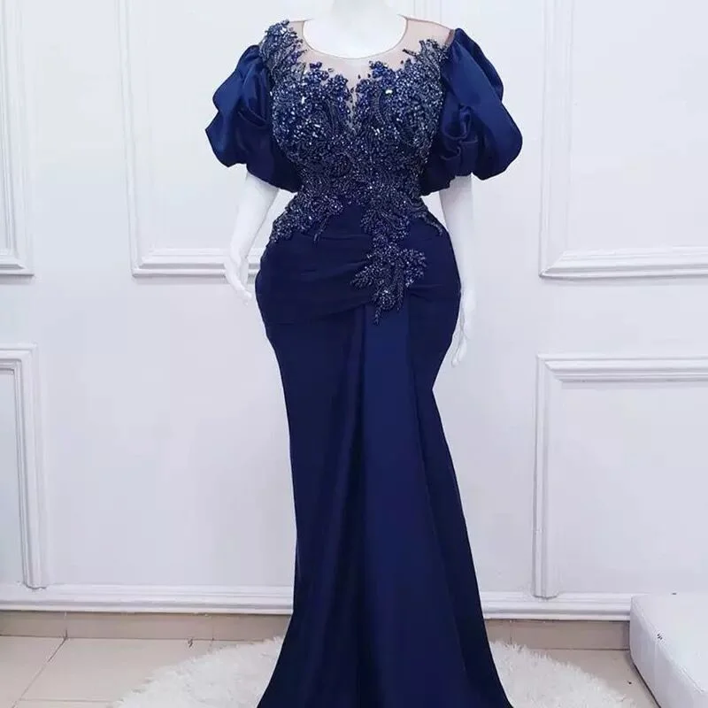 Women's Active Outfit For Fitness Navy Blue Prom Dresses Long Luxury Puffy Sleeves Sheer Neck Beads Appliques Mermaid Formal Party Gowns Evening Dress Plus Size S2440 Women's Active Outfit For Fitness Navy Blue Prom Dresses Long Luxury Puffy Sleeves Sheer Neck Beads Appliques Mermaid Formal Party Gowns Evening Dress Plus Size S2440