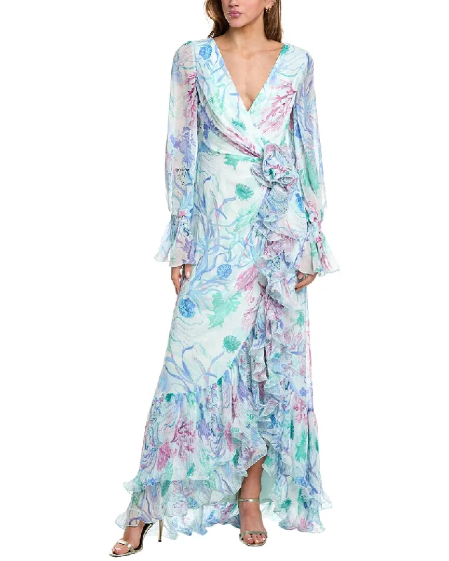 Women's Clothes For Outdoor Events Tadashi Shoji Printed Gown