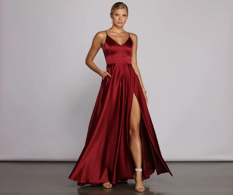 Sustainable Fashion Extravaganza Juliet Formal Stylish High Slit Dress