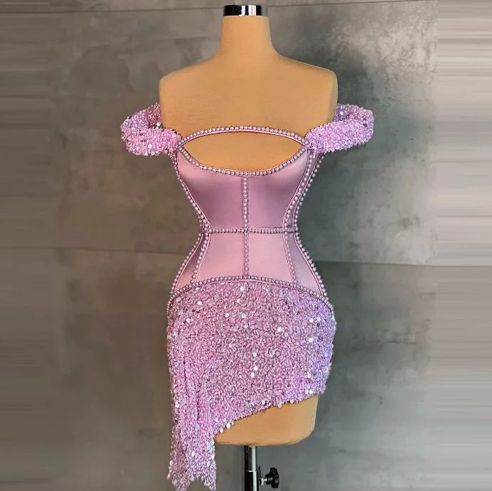 Fashion Women's Clothing Charming Sequin Short Prom Dress Mini Length Sheath Women Beaded Cocktail Party Dressing Gowns S3139 Fashion Women's Clothing Charming Sequin Short Prom Dress Mini Length Sheath Women Beaded Cocktail Party Dressing Gowns S3139