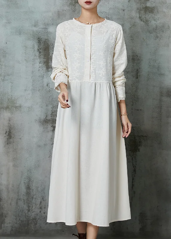 Fashion Clearance Sale – Grab The Best Deals Today Simple Apricot Embroidered Cotton Vacation Dresses Spring Fashion Clearance Sale – Grab The Best Deals Today Simple Apricot Embroidered Cotton Vacation Dresses Spring