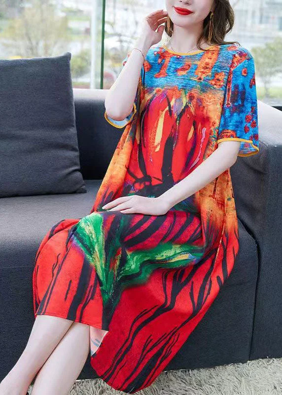Clearance Event – Grab Stylish Outfits Before They're Gone Boho Colorblock O Neck Print Patchwork Chiffon Dresses Summer Clearance Event – Grab Stylish Outfits Before They're Gone Boho Colorblock O Neck Print Patchwork Chiffon Dresses Summer