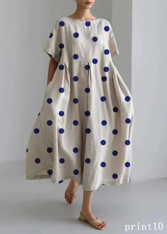 Casual Chic Deals Flower print10 Cotton Dresses Pockets Patchwork Spring