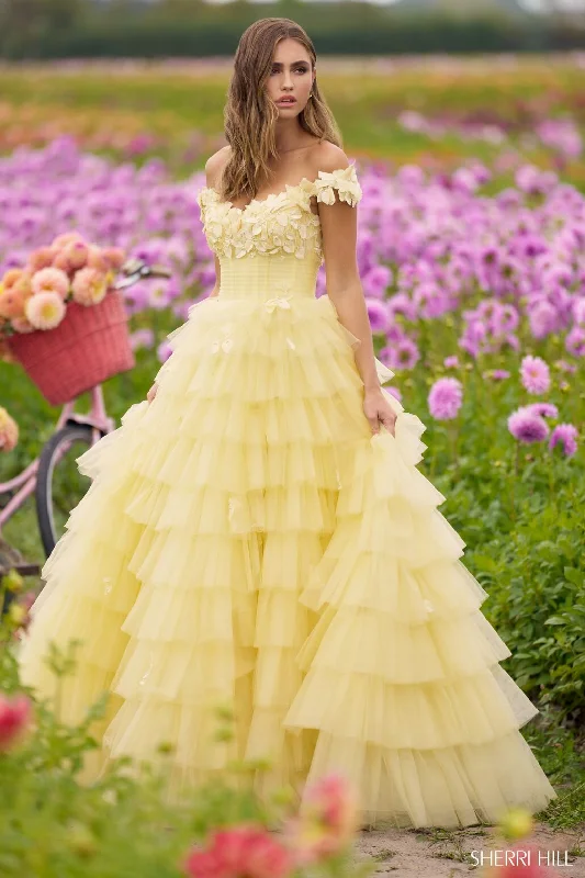 Flowing Silhouette Sherri Hill 56199 Dresses