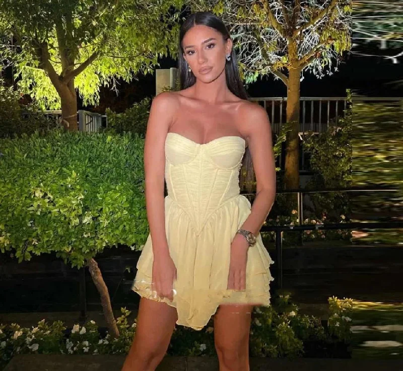 Stylish Women's Garments Sexy Sweetheart Mini Chiffon Prom Party Dresses Summer Beach Cocktail Dress Arabic Lady Evening Formal Gowns 2024 Stylish Women's Garments Sexy Sweetheart Mini Chiffon Prom Party Dresses Summer Beach Cocktail Dress Arabic Lady Evening Formal Gowns 2024