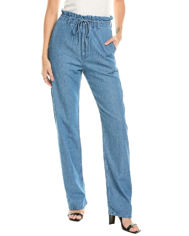 Casual Chic for Women rag & bone Dark Indigo Linen-Blend Straight Jean