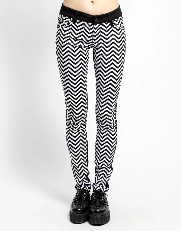 Women's Formal Wear ZIG ZAG SPLIT FRONT SKINNY