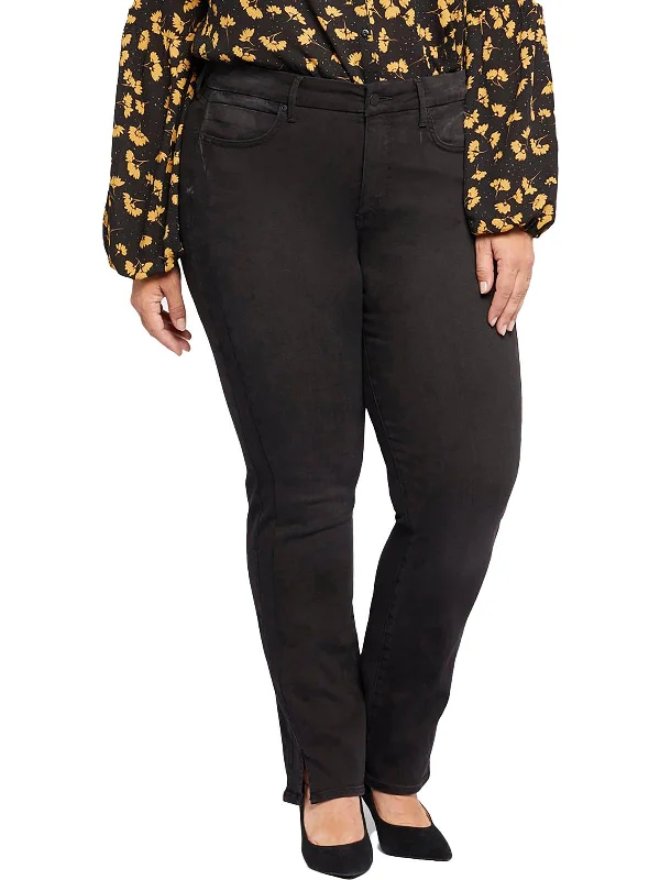 Women's Versatile Apparel Plus Marilyn Womens Mid-Rise Slim Straight Leg Jeans