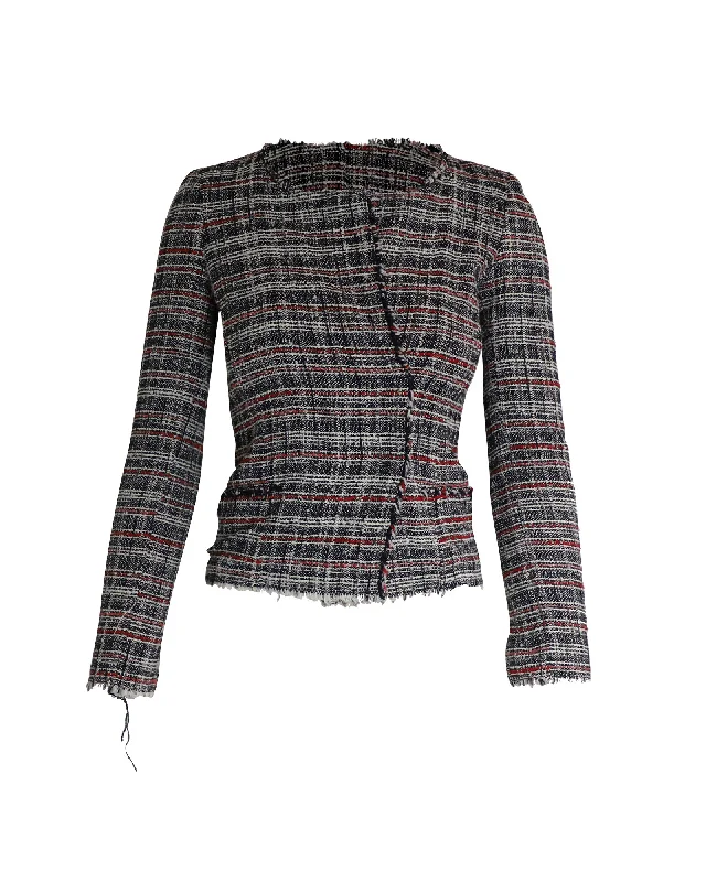 Relaxed Fit Women's Fashion Étoile Isabel Marant Tweed Jacket in Multicolor Cotton Relaxed Fit Women's Fashion Étoile Isabel Marant Tweed Jacket in Multicolor Cotton
