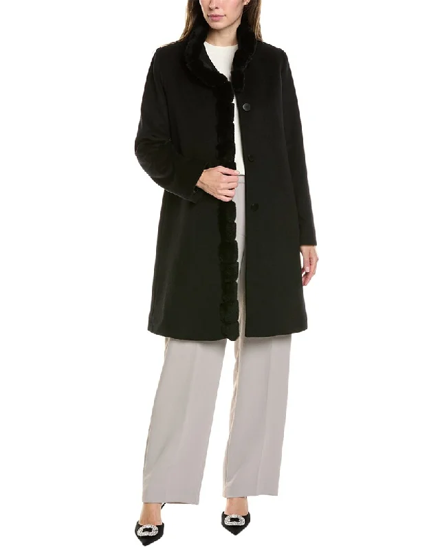 Comfortable Outfit For Women FLEURETTE Long Wool-Blend Coat