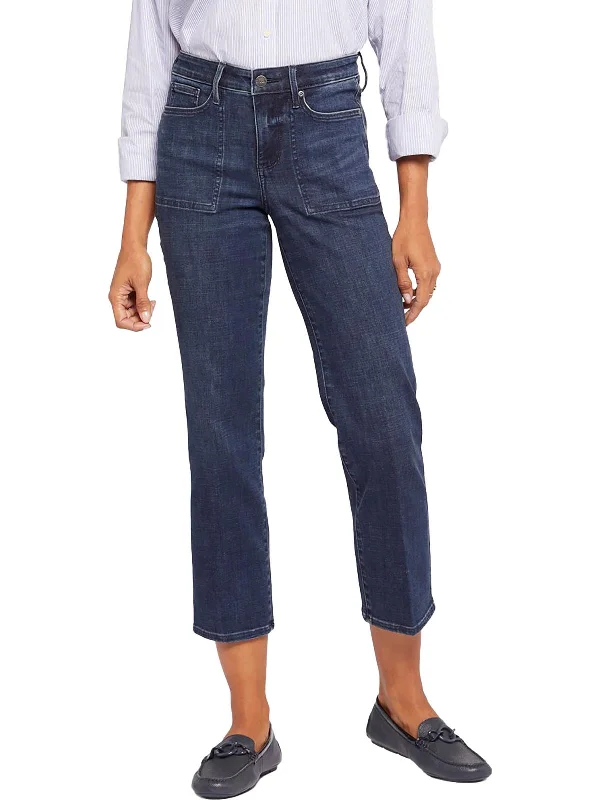 Women's Work Apparel Piper Womens Dark Wash Relaxed Ankle Jeans