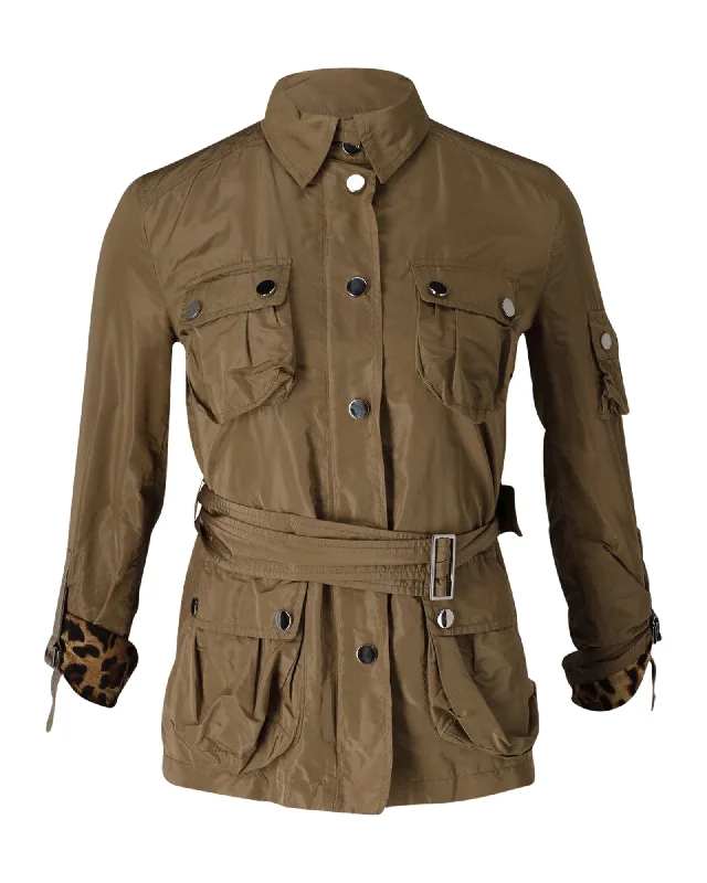 Fashionable Women's Wardrobe Dolce & Gabbana Safari Jacket in Brown Polyester