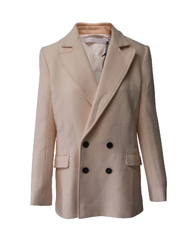 Stylish Women's Clothes for Work and Play Roland Mouret Gilroy Double Breasted Jacket in Pastel Pink Wool Stylish Women's Clothes for Work and Play Roland Mouret Gilroy Double Breasted Jacket in Pastel Pink Wool