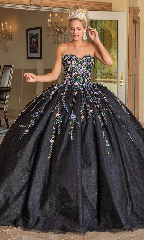 Modern Women's Outfit Dancing Queen 1765 - Floral Beaded Ballgown