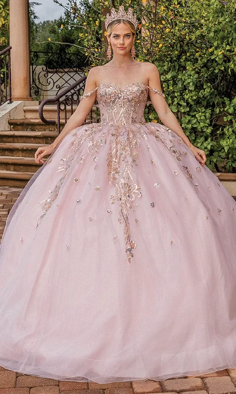 Women's Date Night Outfit Dancing Queen 1894 - Floral Adorned Ballgown