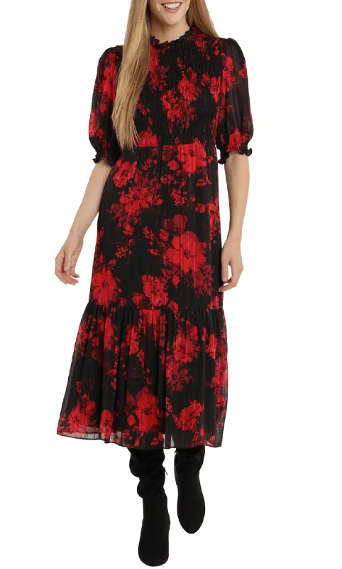 Formal Outfit For Women London Times T6020M - Flowy Floral Dress