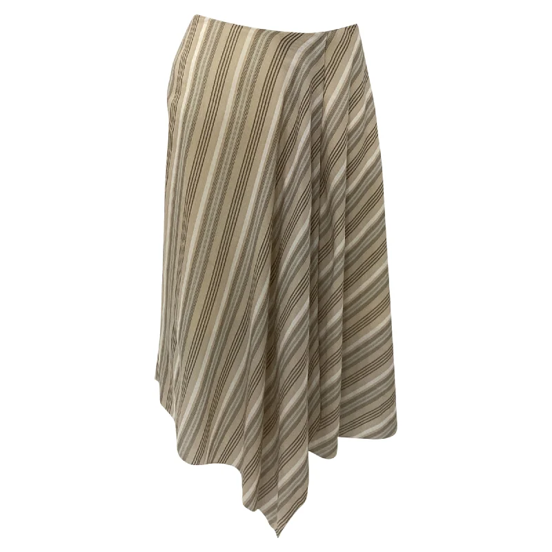 Minimalist Women's Fashion Clothing Acne Studios Ilsa Ssymmetric Striped Midi Skirt in Multicolor Cotton Minimalist Women's Fashion Clothing Acne Studios Ilsa Ssymmetric Striped Midi Skirt in Multicolor Cotton