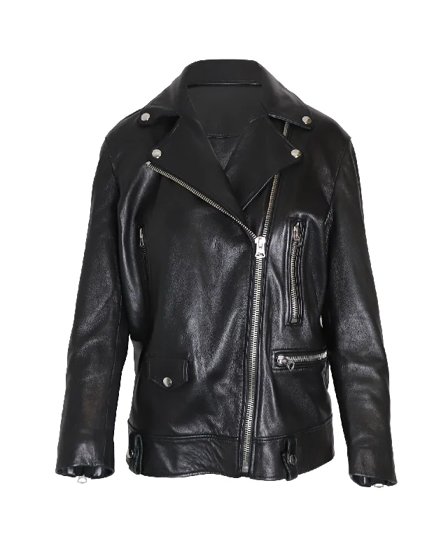 Stylish Dresses for Women Acne Studios Biker Jacket in Black Leather