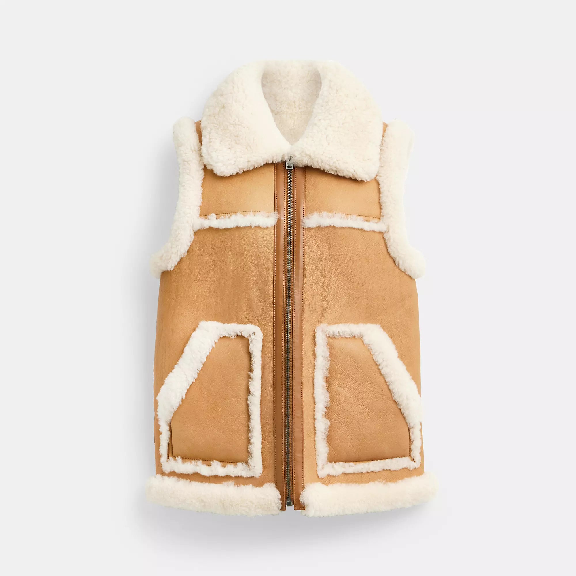 Women's Clothing For Everyday Wear Coach Outlet Reversible Shearling Vest