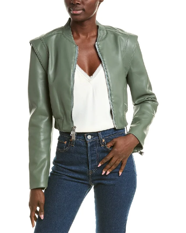 Women's Comfy Loungewear Outfit SIMKHAI Doreen Boxy Bomber Jacket