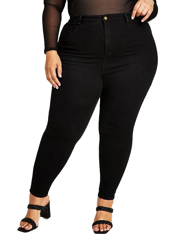 Women's Formal Wear Plus    Womens High Rise Knit Skinny Jeans