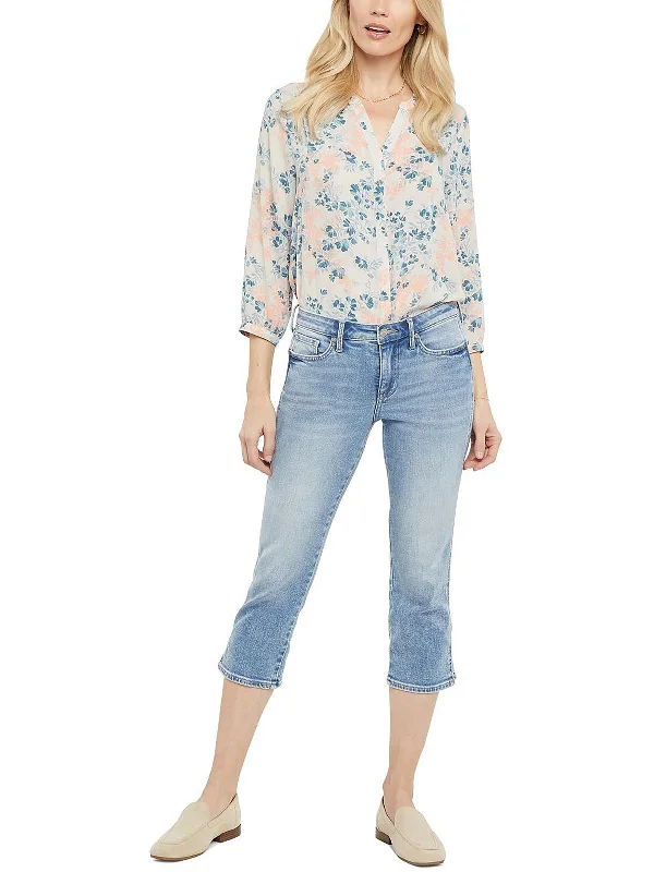 Formal Attire For Women Chloe Womens High Rise Cropped Capri Jeans