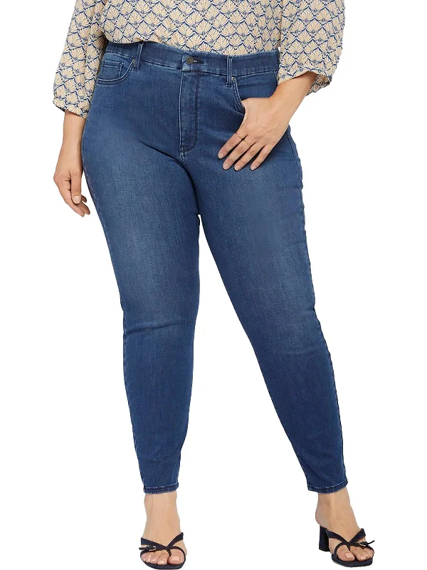 Women's High-Fashion Apparel Plus Ami Womens High Rise Medium Wash Skinny Jeans