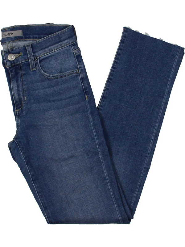 Women's Evening Garments Lara Womens Mid-Rise Ankle Straight Leg Jeans