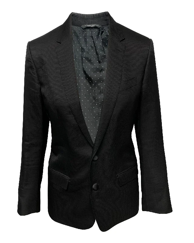 Women Apparel Dolce & Gabbana Tailored Martini Evening Jacket in Black Wool